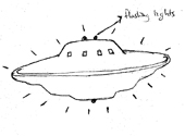 Sketch of a UFO made by a witness. Catalogue reference DEFE 24/1963 p53