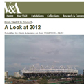 Victoria and Albert Museum - A Look at 2012 website