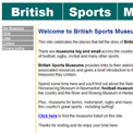 British Sports Museums website