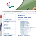 International Paralympic Committee Past Games website