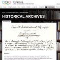 International Olympic Committee, Historical Archives website