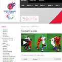 British Paralympic Association Football 5-a-side website