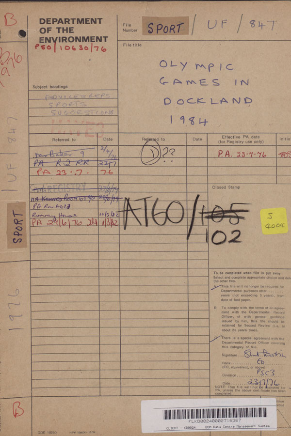Extract from record AT 60/102