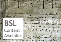 BSL content avaliable - Court Rolls and Other Manorial Documents from Crown Manors, Richmond1-30 Elizabeth I - Catalogue reference: LR/3-101-6m1