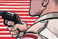 Catalogue reference INF 3/518: Shoulder of a Commando, Roland Davies, 1939-1945
