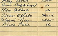 CENSUS RECORDS  Entry for Oscar Wilde, 16 Tite Street - Catalogue reference: RG 12/63 