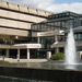 A view across the fountain at The National Archives