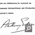 Submission for the appointment of Ribbentrop as German Ambassador (FO 954/10a)