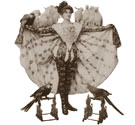Ms Marzella and birds, 1898. Cat ref: COPY 1/438