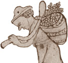 Marginalia of grape treading, c. 1292-1305. Cat ref: E 36/275