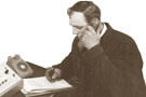 Man using a telephone. Cat ref: COAL 80/1136