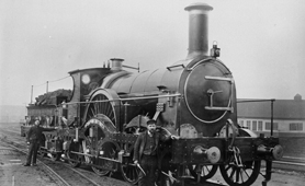 Photograph of broad gauge locomotive, Bristol, 1890 (Catalogue reference: RAIL 1014/19/1/34)