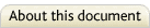 About this document