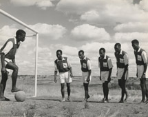East African Railways and Harbours, Railway Training School. Recreation and welfare: soccer (1950s) - Catalogue reference: CO 1069/130