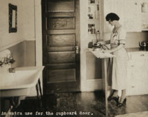 An extra use for the cupboard door: Canada, early 1920s