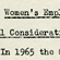 Women's Employment Survey