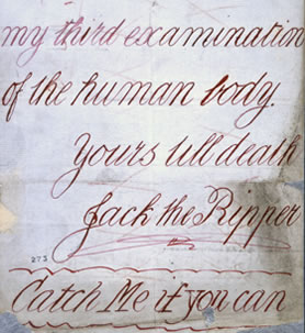 Letter claiming to be from Jack the Ripper (MEPO 3/142 pt2/273)