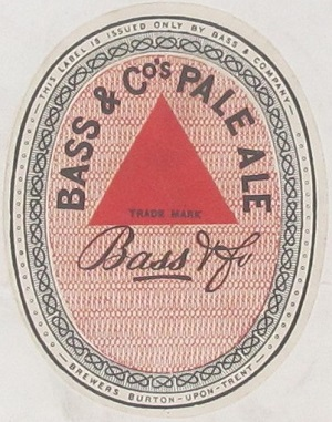 The Bass & Co. trade mark, registered in 1876. This representation is held at The National Archives in a series known as BT 82. The full catalogue reference for this trade mark is BT 82/1.