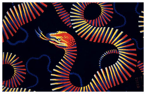 Patented textile pattern by Christopher Dresser.