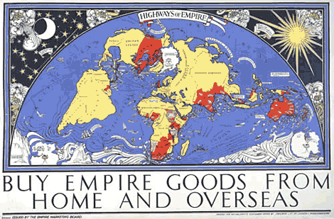 Empire Marketing Board poster showing trade routes, 1927- Catalogue reference CO 956/537 A