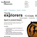 British Museum - Sport in ancient Greece website