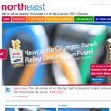 North East for 2012 Games website