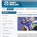 Sport England website
