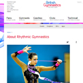 British Gymnastics Rhythmic website