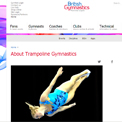 British Gymnastics Trampoline website