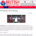 British Weightlifting Paralympic Powerlifting website