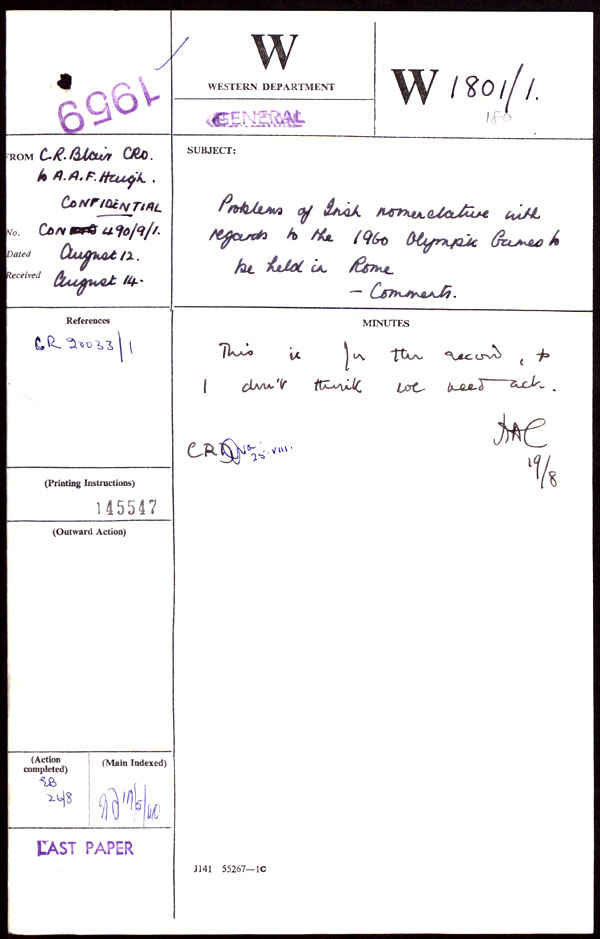 Extract from record FO 371/145547