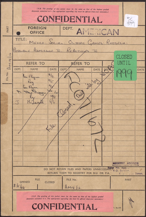 Extract from record FCO 7/672/1