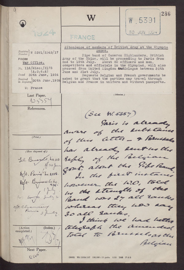 Extract from record FO 371/10542/5391