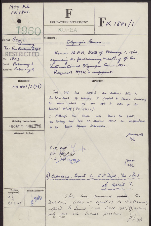 Extract from record FO 371/150699