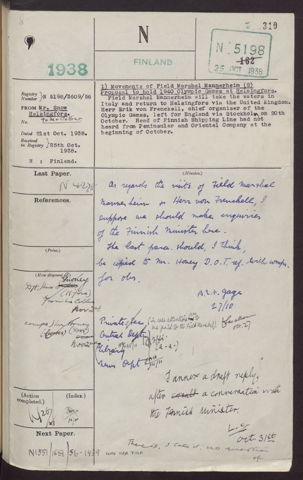 Extract from record FO 371/22270/5198