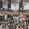 Nazi party rally at Nurnberg, 1933. The chief of staff remembers the dead. FO 96/221 no50