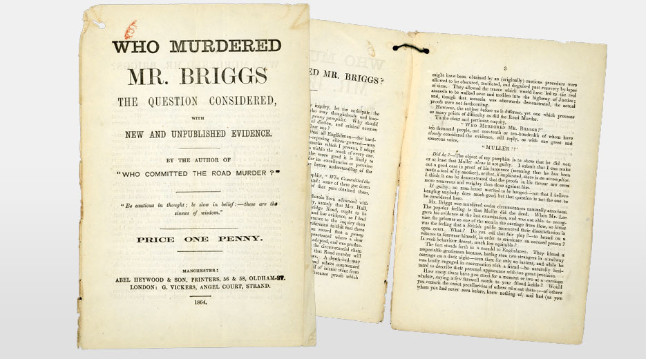 One of many pamphlets produced about the case, in the Metropolitan Police file on the murder