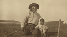 Old Indian and his grandchild: Mattagami