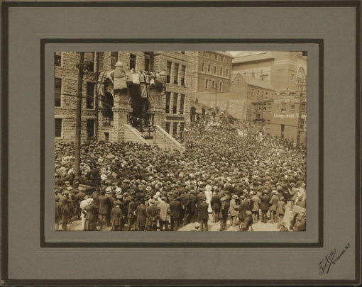 Mass meeting: St John's, Newfoundland, 4 August 1916. Catalogue reference: CO 1069/294