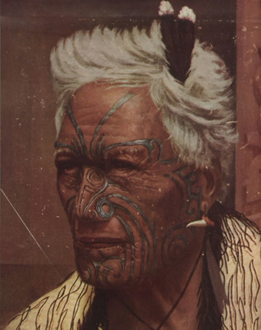 Atama Paparanga, a Maori Chief. Catalogue reference: CO 1069/639