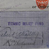 Titanic Relief Fund cheque made out to W H Derrett, a relative of First Class Saloon Steward Arthur Derrett, who died in the sinking. Courtesy Peter Boyd-Smith/Cobwebs.