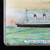 Original White Star Line cigarette tin depicting Titanic’s sister ship, RMS Olympic. Courtesy Peter Boyd-Smith/Cobwebs.