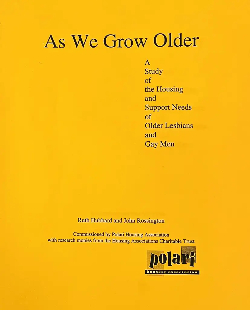 Bright yellow publication with the heading “As We Grow Older”, includes Polari Housing logo.