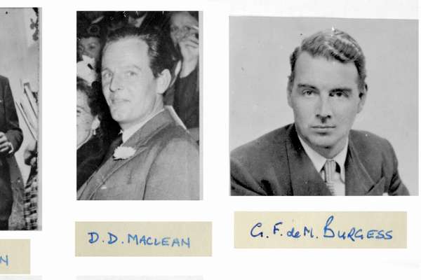 Three black and white photos of three different men. Their names are written under their photos.