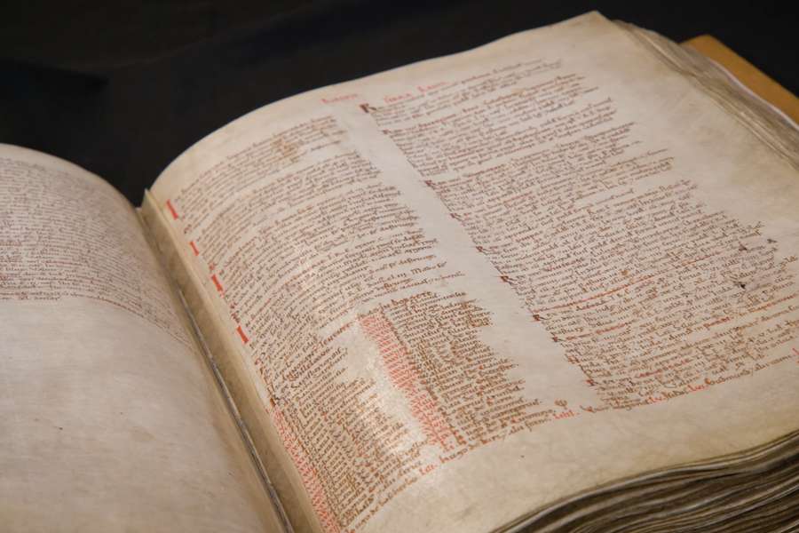 A close up of Great Domesday book