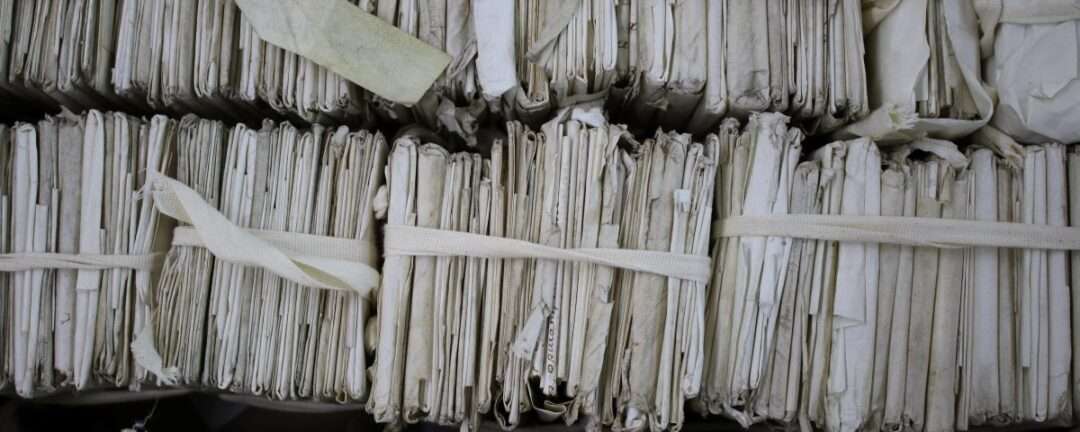 bundles of white paper