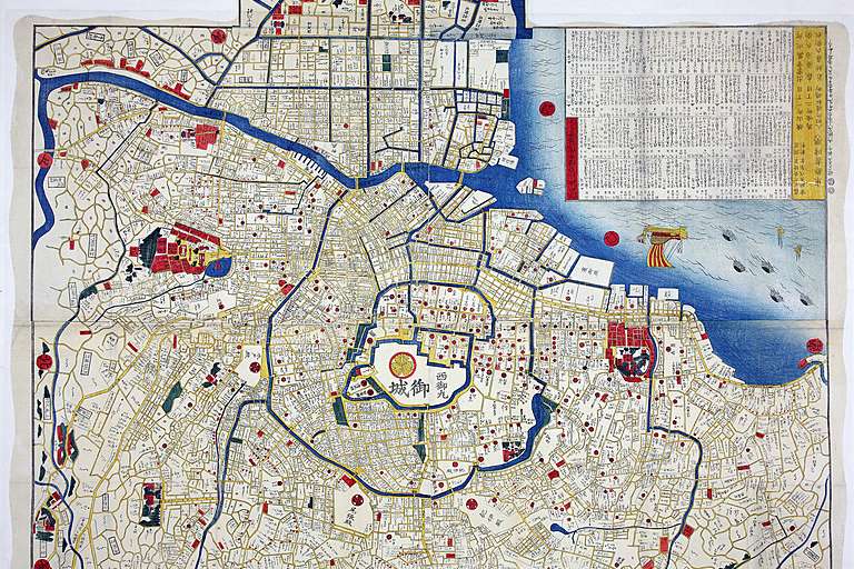 Brightly coloured map