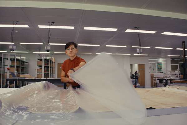 Female scientist uncovers a large historic map