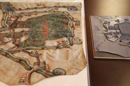 Tactile models of a medieval map.
