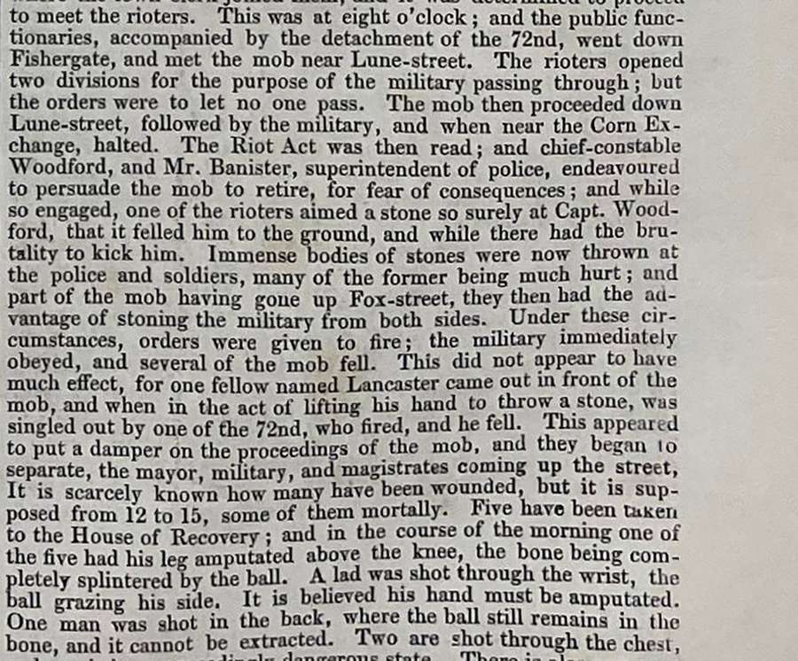 A printed newspaper extract.
